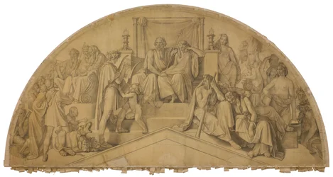 Orpheus in the Underworld, Arch Field. Cartoon for the Ceiling Paintings of the Munich Glyptothek