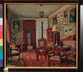 The Reading Room in the House of E. Boratynsky (Evgueni Baratynski) (1800-1844)