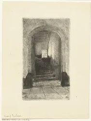 View of the Stairs in the Prinsenhof in Delft