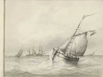 Sailing Ships at Sea