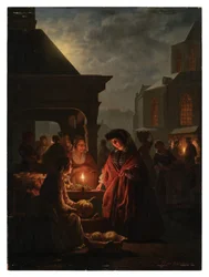 The Groenmarkt in The Hague at Night
