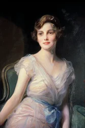 Portrait of Miss Leicester-Warren (detail)