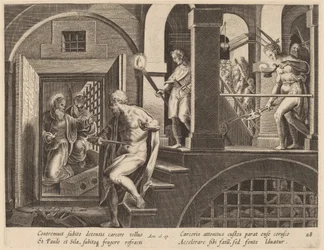 The Jailer about to Kill Himself, Converted by Saint Paul