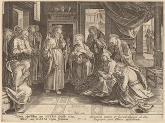 The Meeting of the Apostles and the Women in the Upper Room