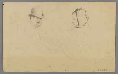 Heads of a Man and Girl