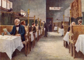 Dining-room of Cock Tavern, Fleet Street, destroyed 1886