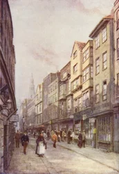 Holywell Street, Strand, looking East, 1900