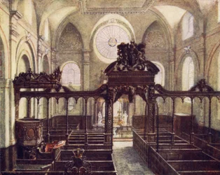 Interior of Church of All Hallows, Upper Thames Street, 1894