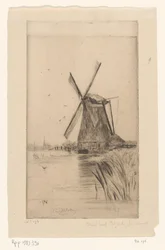 Mill in landscape