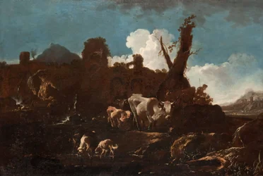 Cattle in an Italian Landscape