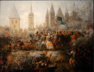 Defense of Tournai by the Princess of Epinoy, Philippe-Auguste Hennequin, Museum of Fine Arts of Tournai