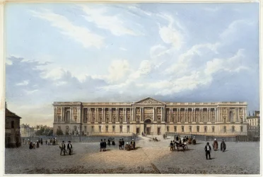Colonnade of the Louvre - in “Promenade dans Paris et ses environs”, designed by Jacottet and Benoist, c. 1840