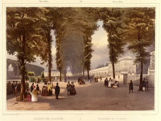 The Jardin des Plantes - in “Promenade dans Paris et ses environs”, by Jacottet and Benoist, Paris, c. 1840