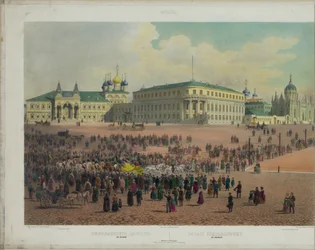 Nicholas Palace in the Moscow Kremlin from a Panoramic View of Moscow