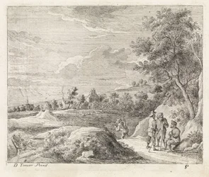 Landscape with Four Walkers