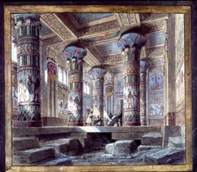 Scenography of Philippe Chaperon for the Opera Aida by Giuseppe Verdi
