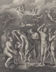 Hera, Aphrodite, and Athena Preparing Themselves for the Contest of Beauty