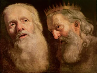 Study of the Heads of Two Old Men