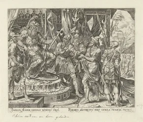 Achior Before Holofernes (series title: History of Judith and Holofernes)