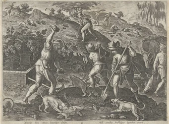 Badger Hunt Hunting Scenes (series title) In Quibus Omne Genus Venationis, Aucupii, Piscatusque (series title)