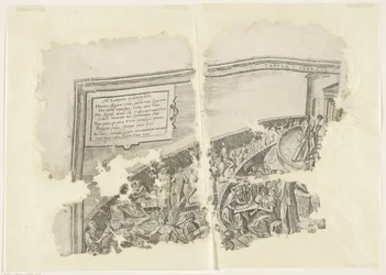 Upper Left Corner of a Print of the Scene of Cebes (Tabula Cebetis Carta Vitae)