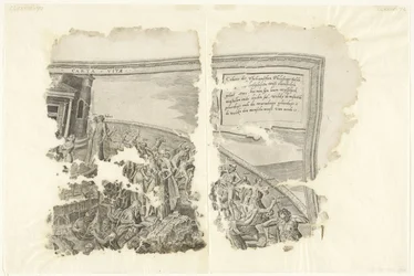 Upper Right Corner of a Print of the Scene of Cebes