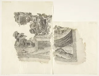 Lower Right Corner of a Print of the Scene of Cebes