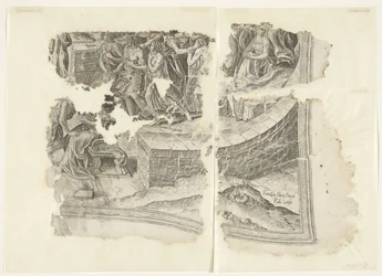 Lower Right Corner of a Print of the Scene of Cebes