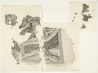 Lower Right Corner of a Print of the Scene of Cebes