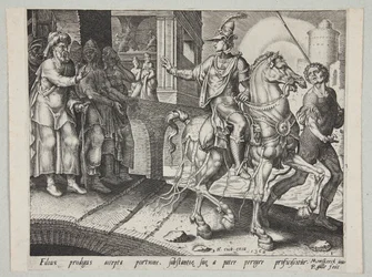 The Prodigal Son Leaving His Father