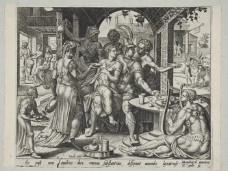 The Prodigal Son Squandering His Inheritance on Harlots