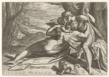 Venus and Adonis with Cupid