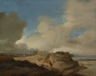 Dune Landscape with a Signal Post
