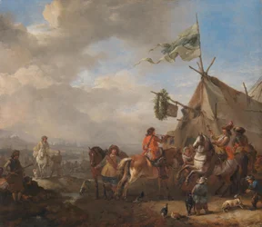 Cavalry at a sutler