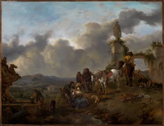 Resting hunting party
