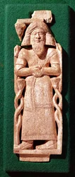 Ivory Plaquette of a God, from the State Bed of Hazael, King of Damascus, Syrian, from Arslan Tasch (Hadatou)
