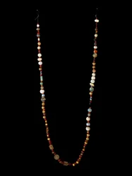 Phoenician civilization: necklace of gold, silver, carnelian, and glass paste