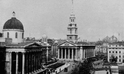 National Gallery and Church of St Martin-in-the-Fields, Westminster, London, c1910 1911