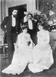 Ernest Rouart and His Wife Julie Manet, Paul Valery and His Wife Jeannie Gobillard, on the Day of Their Marriage, May 1900