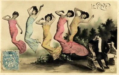 Postcard early 20th century, entitled the dream