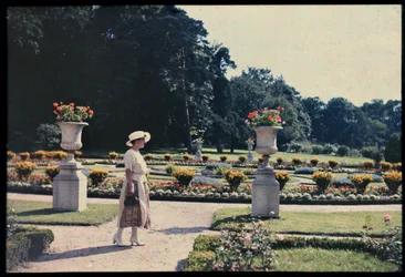 Woman Walking in the Garden of the Bagatelle, Paris, c.1920