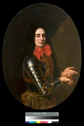 Portrait of Gentleman with armour and red scarf