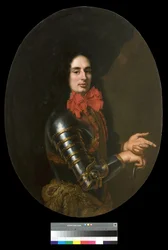 Portrait of a Gentleman with Armour and a Red Scarf
