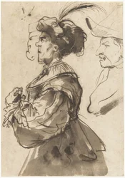 Caricature of an Old, Adorned Woman