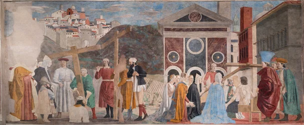 Finding of the three crosses and verification of the Cross, from The stories of the True Cross