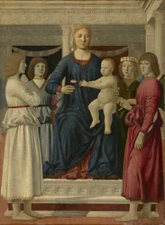 Virgin and Child Enthroned with Four Angels