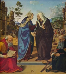 The Visitation with Saints Nicholas and Anthony Abbot, c. 1489-1490