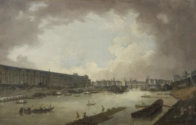 La Grande Galerie, le Pont-Neuf and the Île de la Cité, Seen from the Pont Royal, circa 1775