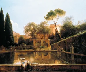 View of the Gardens of Villa d
