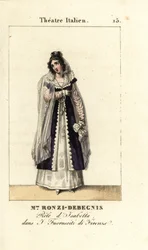 Mme. Ronzi-Debegnis in I Fuoruscit di Firenze, Theatre Italien, 1819